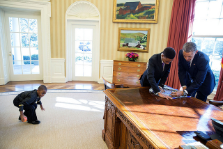 “Wait for me, guys.” Feb. 5, 2015White House Photo by Pete Souza